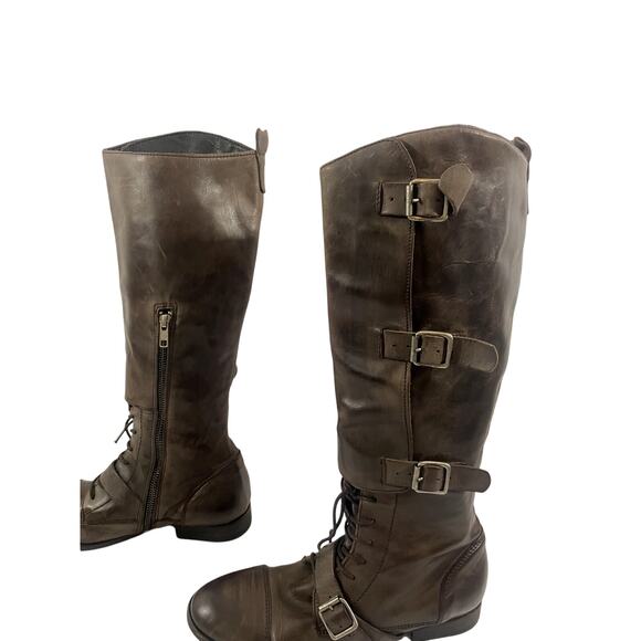 All Saints Spitalfields Women's  Boots Knee-High brown Leather Size 40 (9.5) - Picture 3 of 14